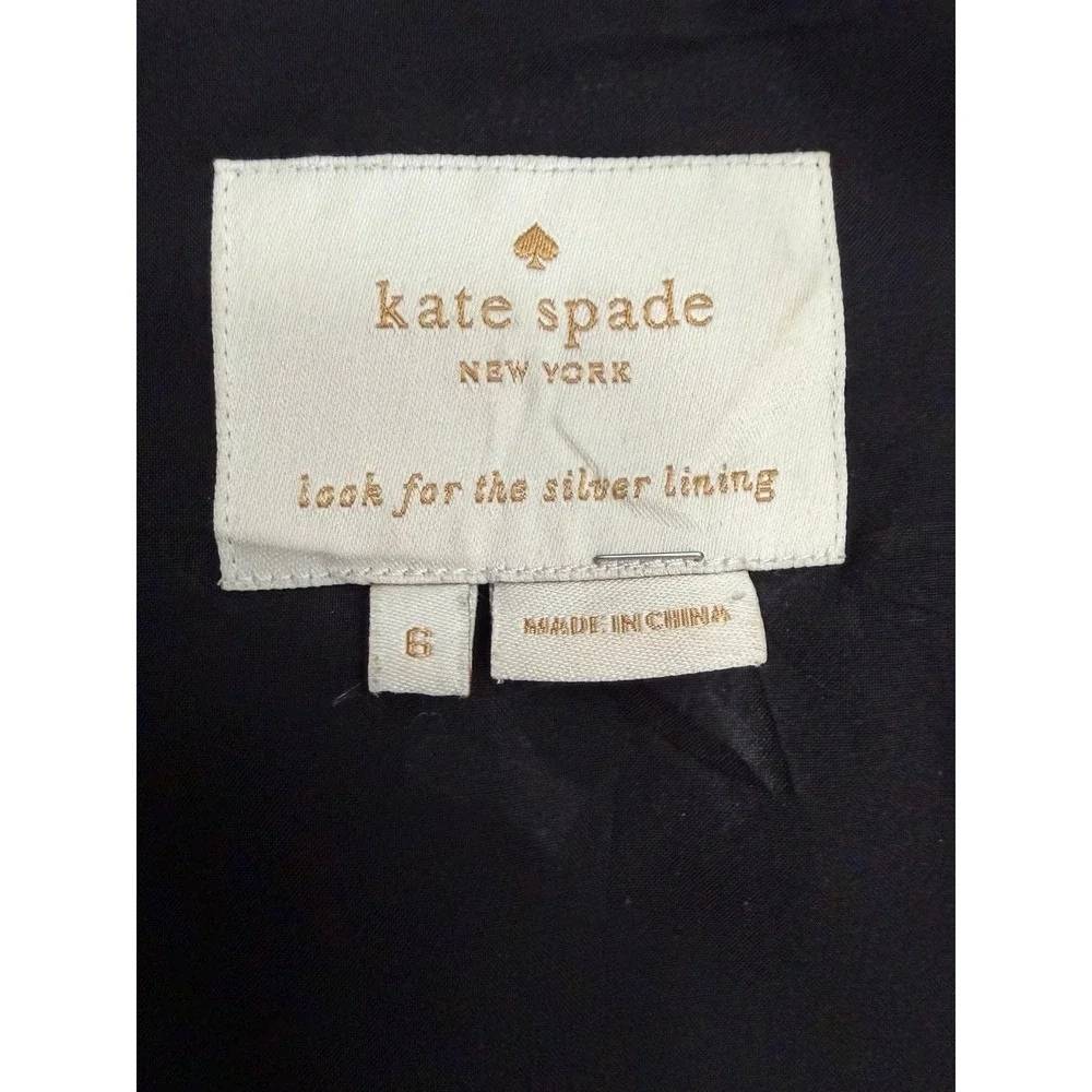 Kate Spade New York Black Scallop Hem Fit & Flare Dress Size 6